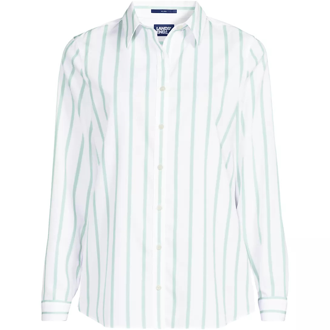 No Iron Button Front Shirt | Lands' End (US)