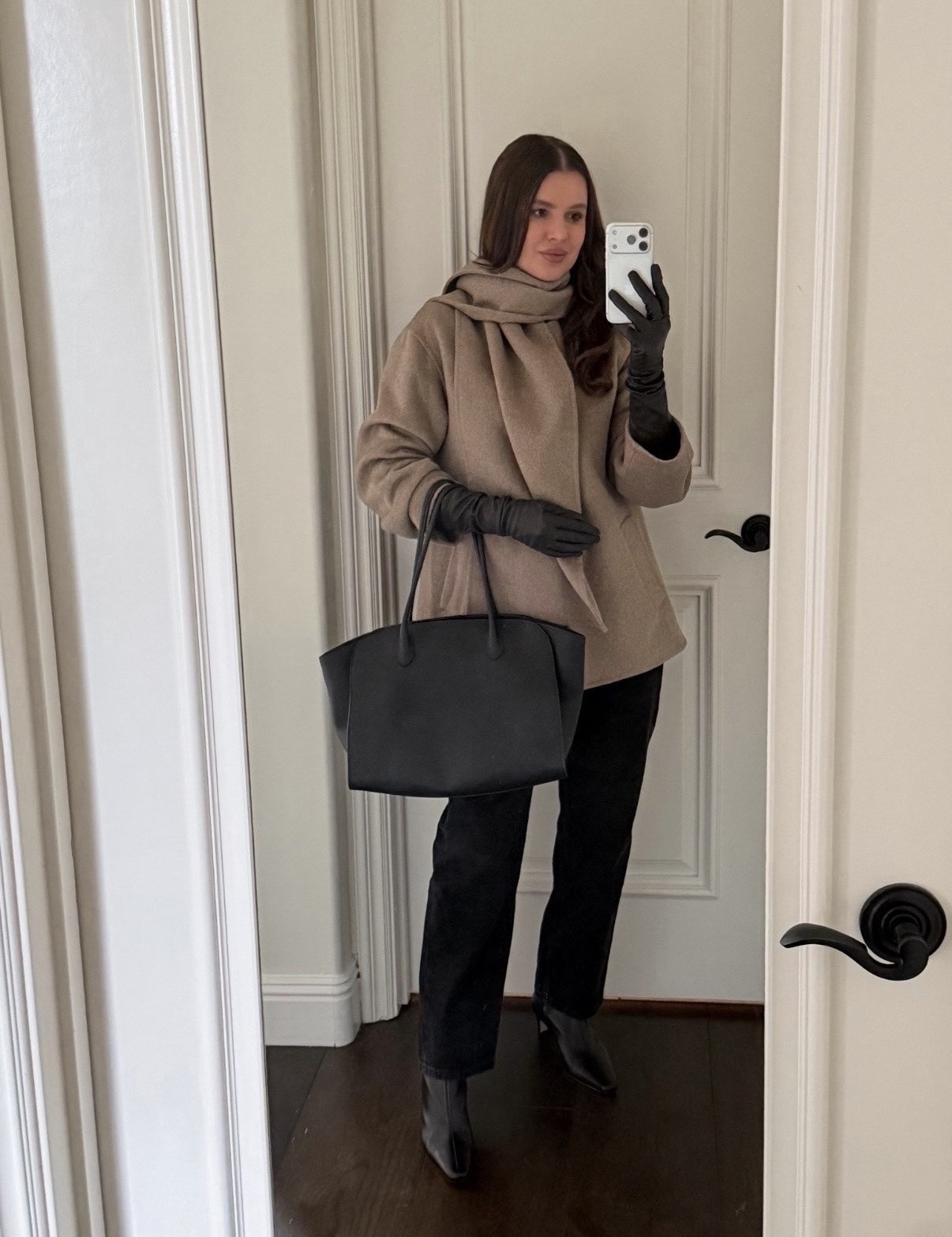 Outfit inspo. This @Zara  coat is lightweight and the scarf is detachable making it a great choice for fall and early winter months. The gloves are from Zara. They are dark brown but look more like black/off black. 

#coat #falloutfit #gloves #leather #bomber #jacket #espressobrown #darkbrown #brown #winter #outfitideas #loafers #boots  
#LTKSpringSale 

#LTKWorkwear #LTKootd