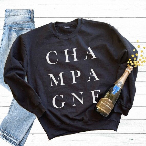 CHAMPAGNE oversized sweatshirt NYE Brunch Bachelorette Winter Comfy Mom Life Babes NYE Shirt Wome... | Etsy (US)