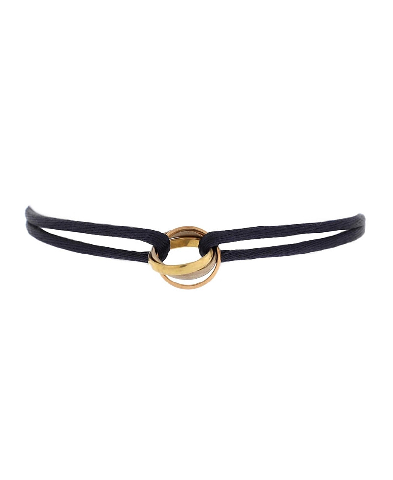 Pre-Owned Cartier Trinity On Cord Bracelet Silk Cord with 18K Tricolor Gold | Bloomingdale's (US)