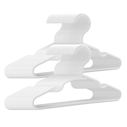 Trusir Kids Hangers - 100 Pack, 11.5 Inch White Baby & Toddler Hangers for Closet - Ideal for Baby Standard Use | Amazon (US)