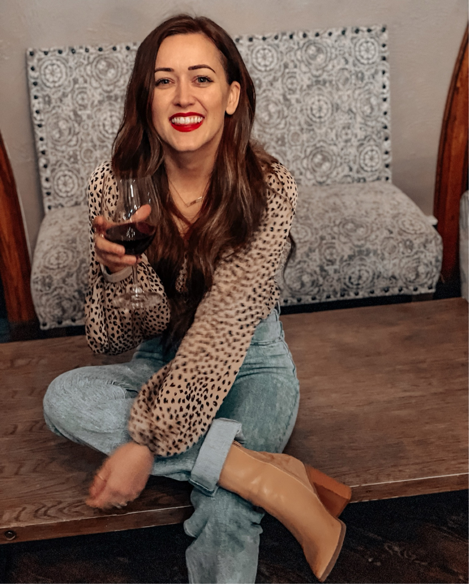 Satin leopard print blouse with balloon sleeves, high waisted boot cut jeans and tan ankle booties.


#LTKMostLoved #LTKfindsunder50 #LTKstyletip