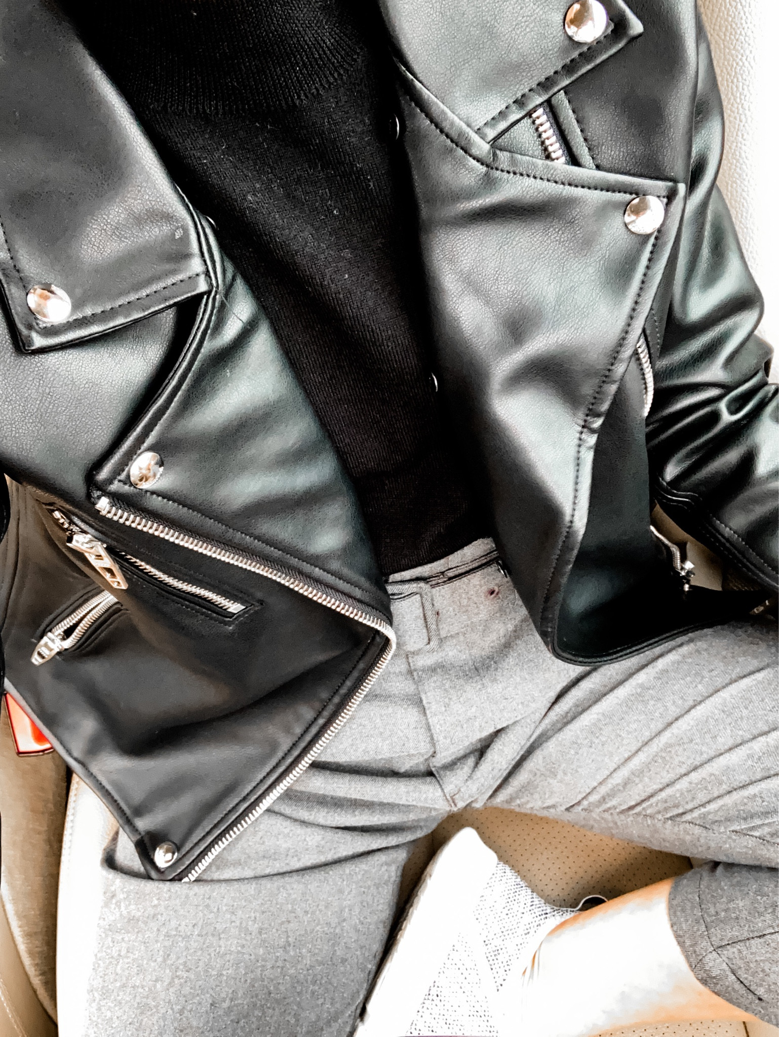 Faux Leather Bomber Jacket curated on LTK