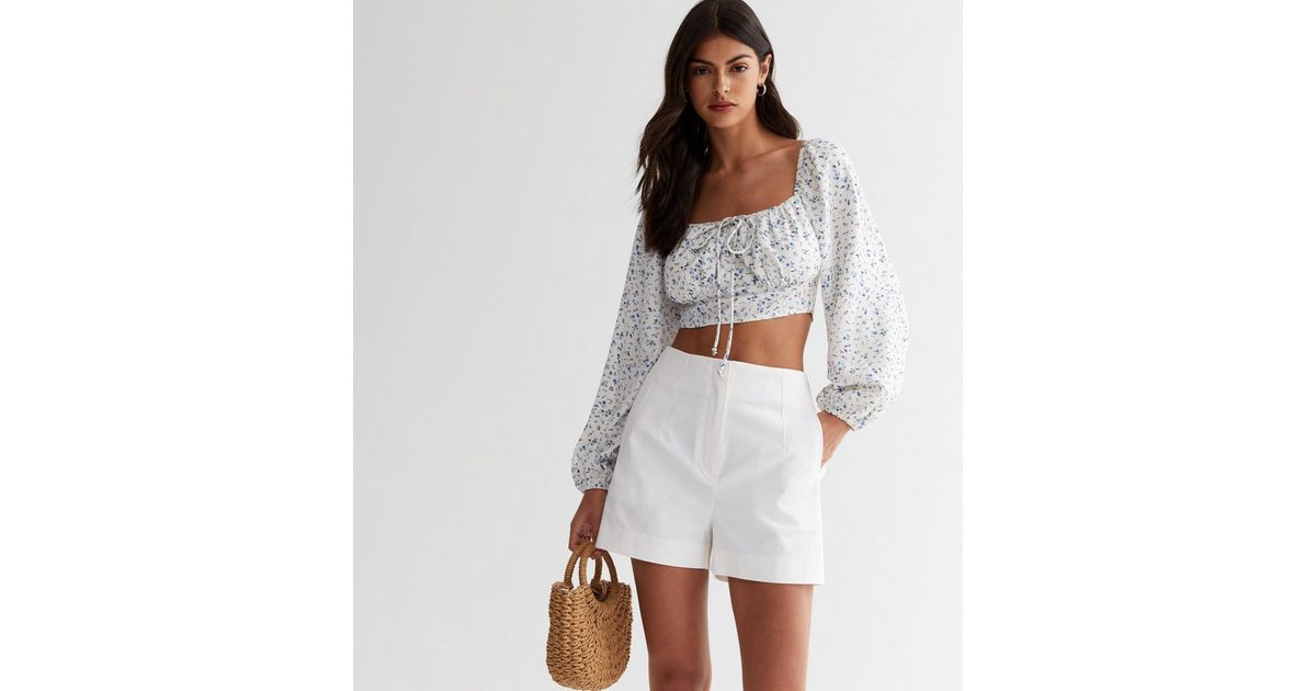 White Cotton Blend Tailored Shorts
						
						Add to Saved Items
						Remove from Saved Items | New Look (UK)