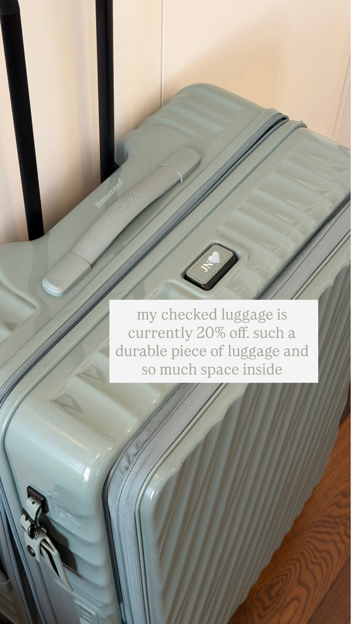 Checked luggage is 20% off and other colors available

#LTKTravel #LTKSaleAlert