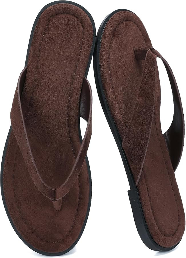 Flip Flops for Women Comfortable Slip on Open Toe Thong Sandals Casual Summer Dress Flats Sandal ... | Amazon (US)