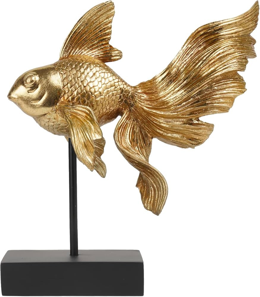 Guichifun Collectible Figurine Goldfish Statue Decor - Sculpture Decoration Luckly Wealth Resin A... | Amazon (US)