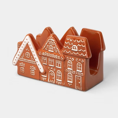 Christmas Gingerbread House Stoneware Napkin Holder - Wondershop™ | Target