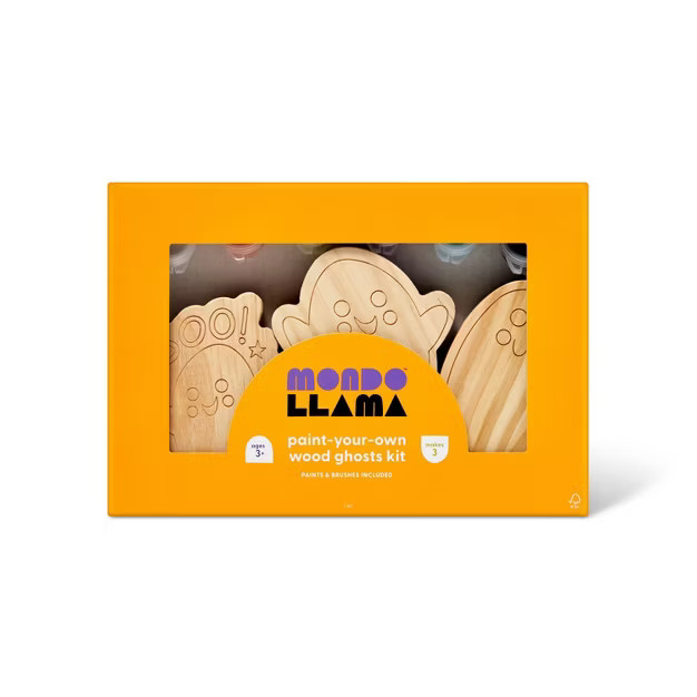 3pk Halloween Paint-Your-Own Wood Spooky Kit - Mondo Llama™ | Target