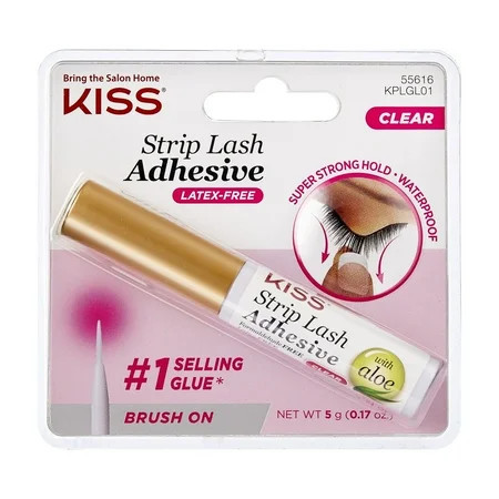 KISS Strip Lash Adhesive, Lash Glue, 24hr Strip Eyelash Adhesive, Clear, 0.17 oz. | Walmart (US)
