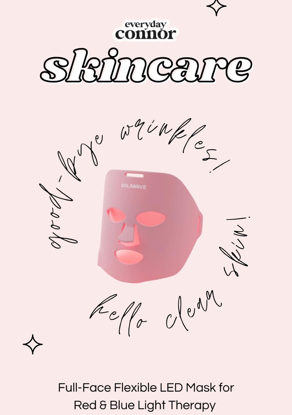 Loving my new flexible full face red and blue light therapy mask. 

sola wave • skincare • Sephora • red light therapy • blue light therapy • face mask • red light mask • blue light mask • acne • wrinkles •