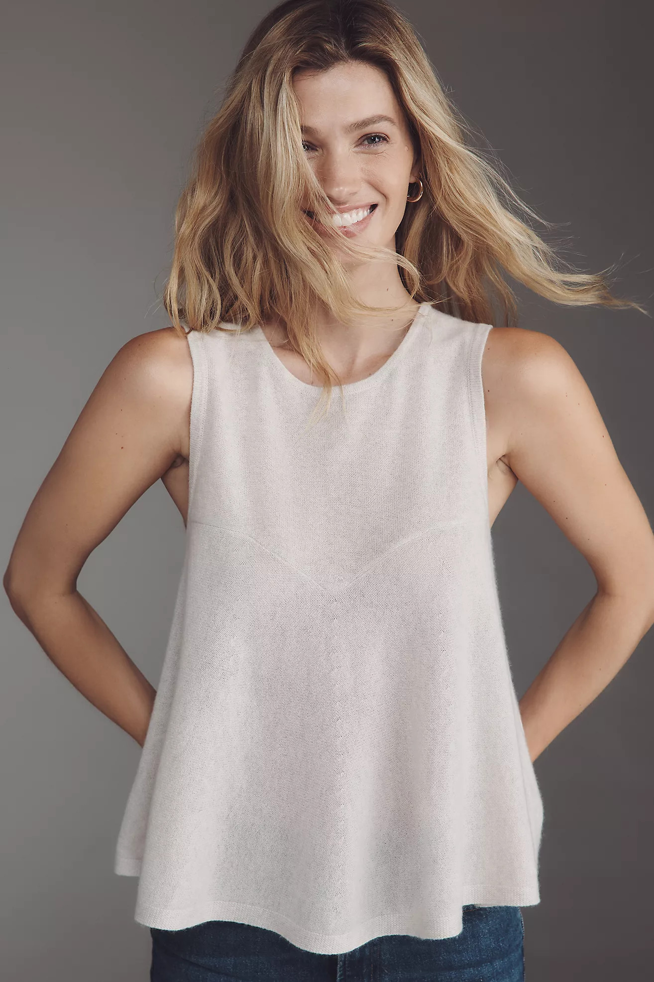 By Anthropologie Cashmere Crew-Neck Swing Tank | Anthropologie (US)