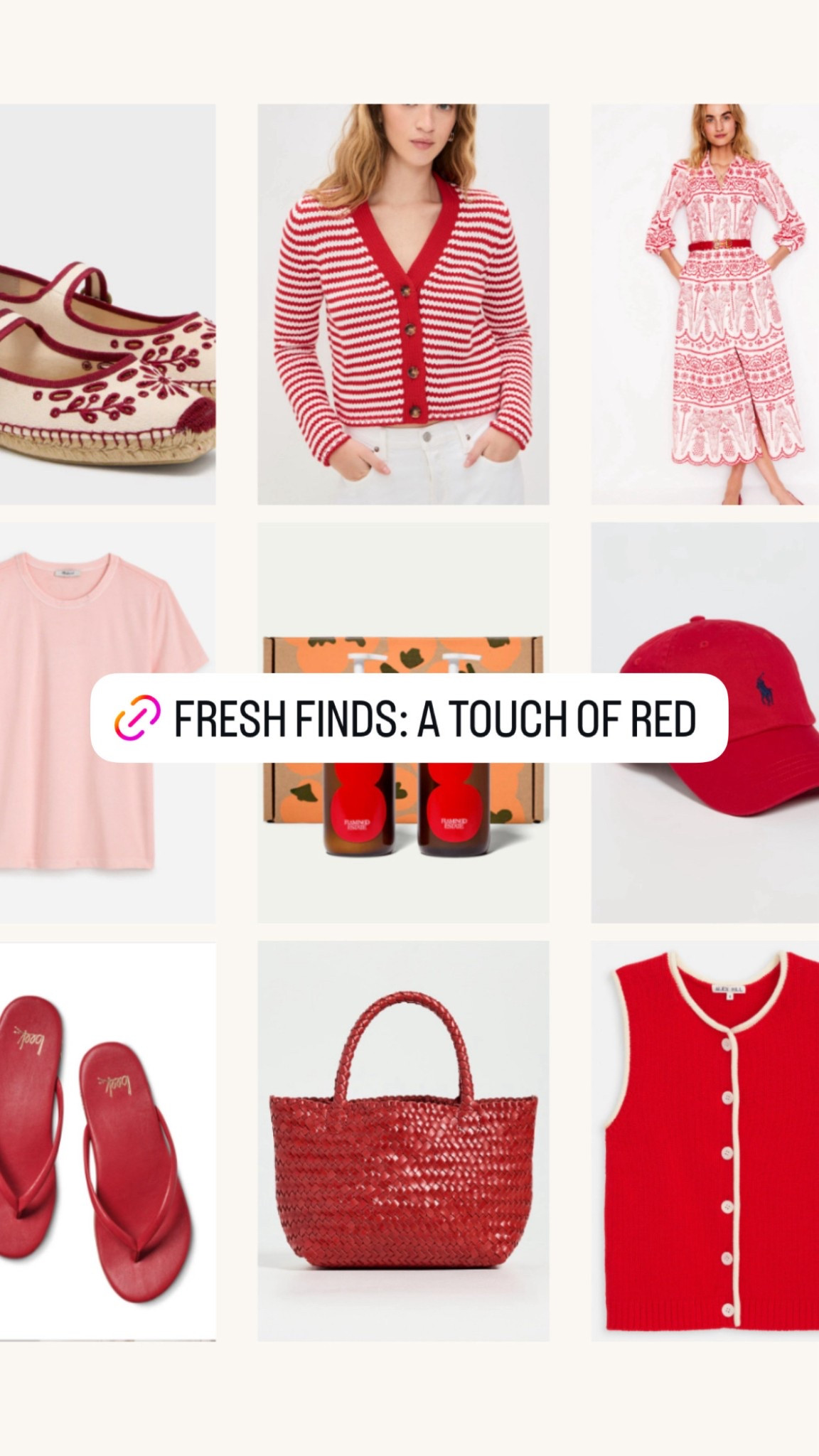 Fresh finds - a touch of red for everyday outfits, Memorial Day weekend and all Summer long 

Don’t forget to use code YOUROCK at Tuckernuck, and lots on sale this weekend including madewell and Boden 

Xo, Claire 

Espadrilles shoes, flamingo estate tomato, bag, flip flops, favorite tee, sweater, dress, vest 

#LTKSaleAlert #LTKOver40 #LTKSeasonal