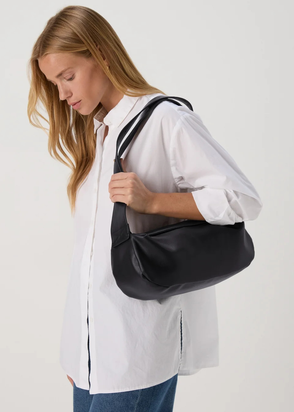 Black Oversized Shoulder Bag | Matalan (UK)