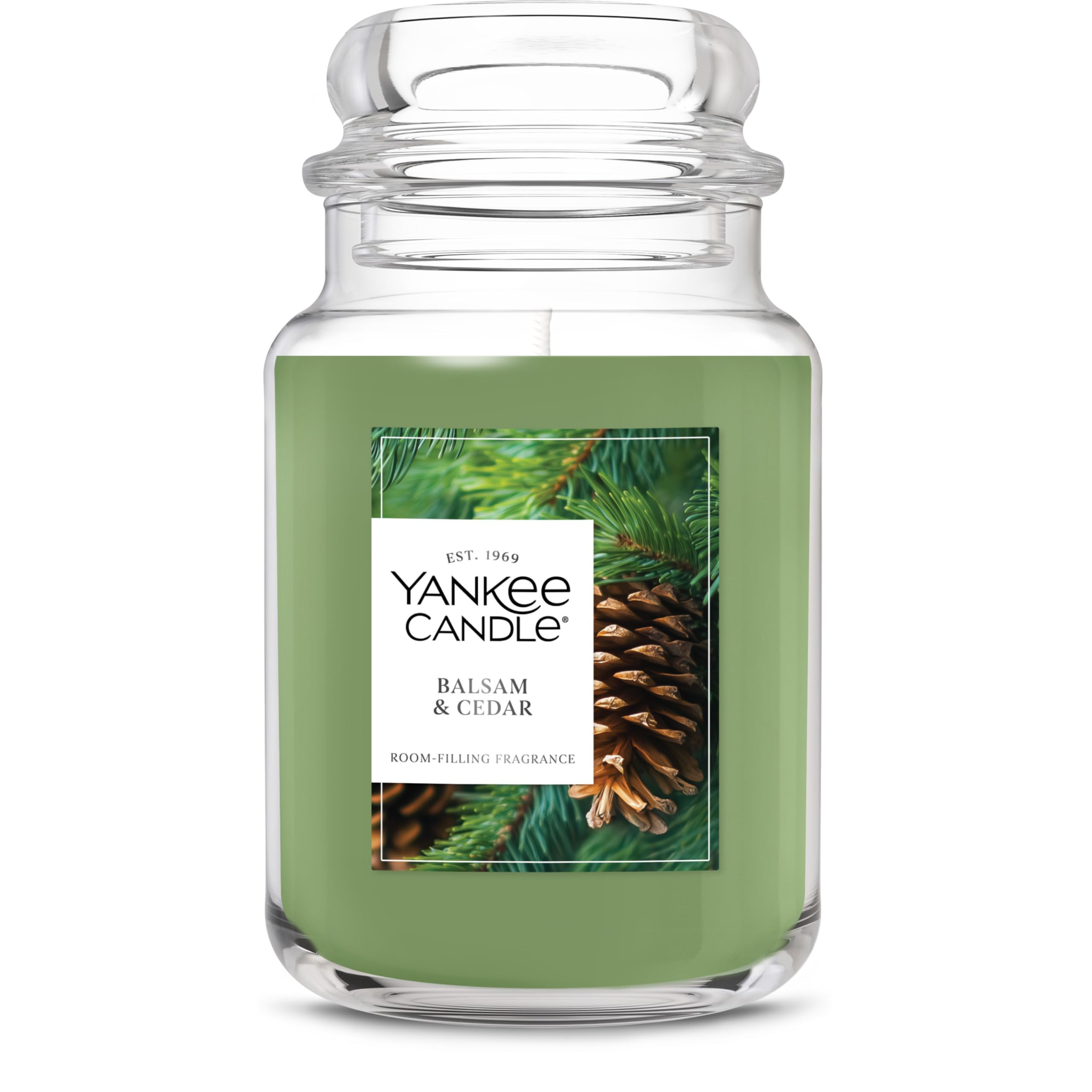 Yankee Candle, Balsam & Cedar Fall Scented Candle, 22oz Large Jar with up to 150 Hour Burn Time | Amazon (US)