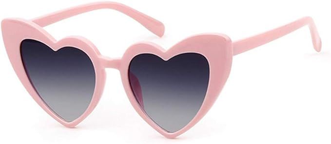 Retro Vintage Clout Goggle Heart Sunglasses Cat Eye Mod Style for Women Kurt Cobain Glasses Plast... | Amazon (US)