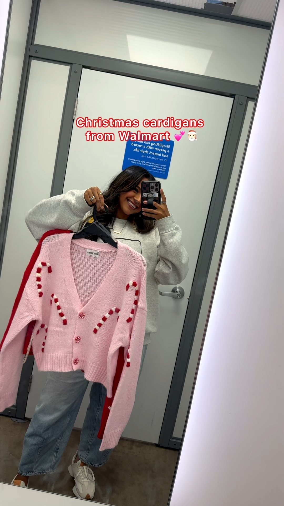 Christmas cardigans found at Walmart wearing a size large on both 
I’m 5’2 135 pounds 

#LTKHoliday #LTKGiftGuide #LTKSeasonal