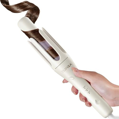 TSUYAGLA Automatic Hair Curler, 1 1/4 Inch Rotating Curling Iron with 3 Temp, 500 Million Ionic, 2-Way Rotation,10S Fast Heating, Anti-Scald, Anti-Tangle Rotating Curling Wand for Long Hair | Amazon (US)