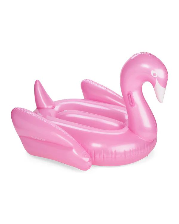 Metallic Pink Swan Pool Float | FUNBOY