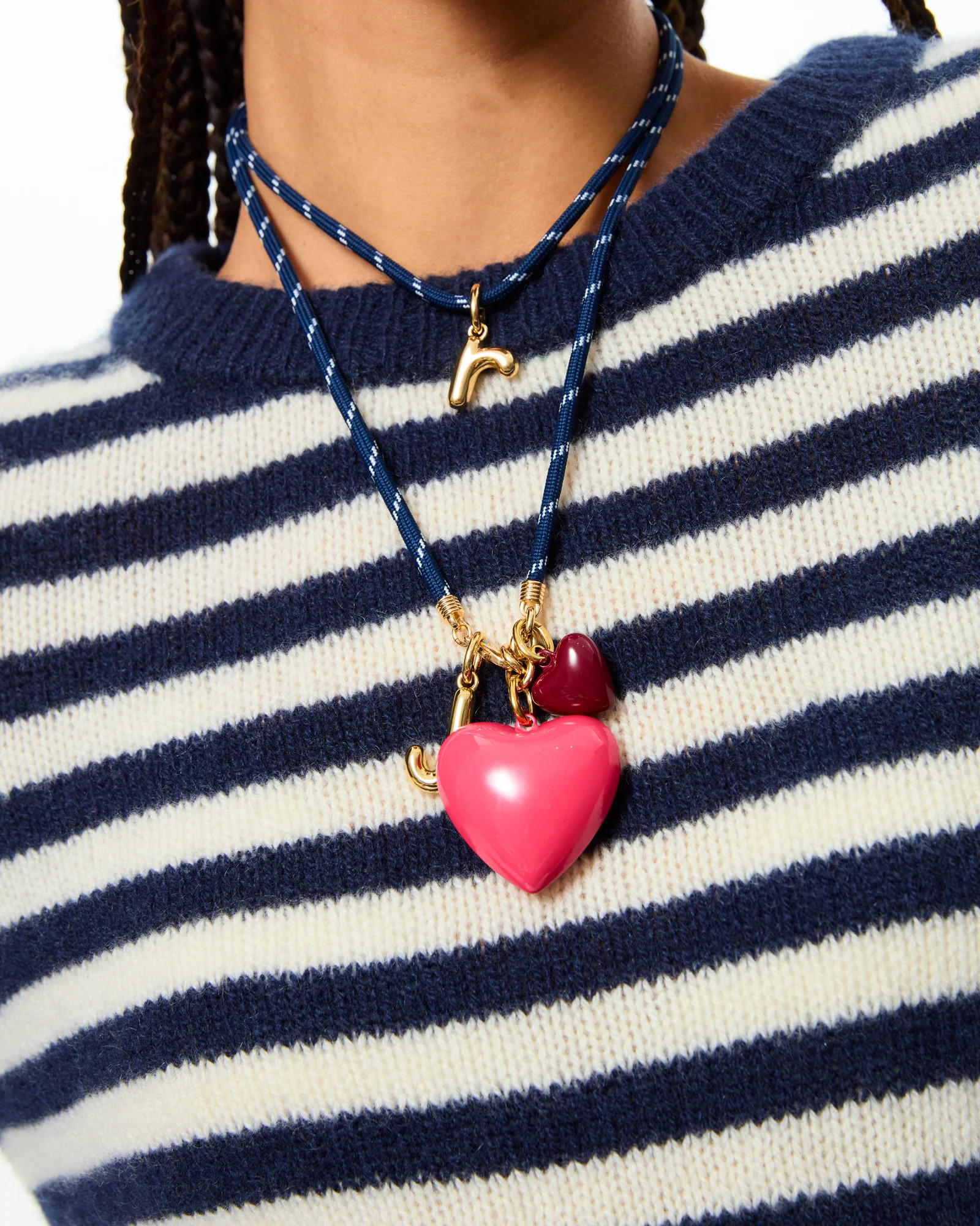 The Long Happy Cord Charm Necklace | Roxanne Assoulin