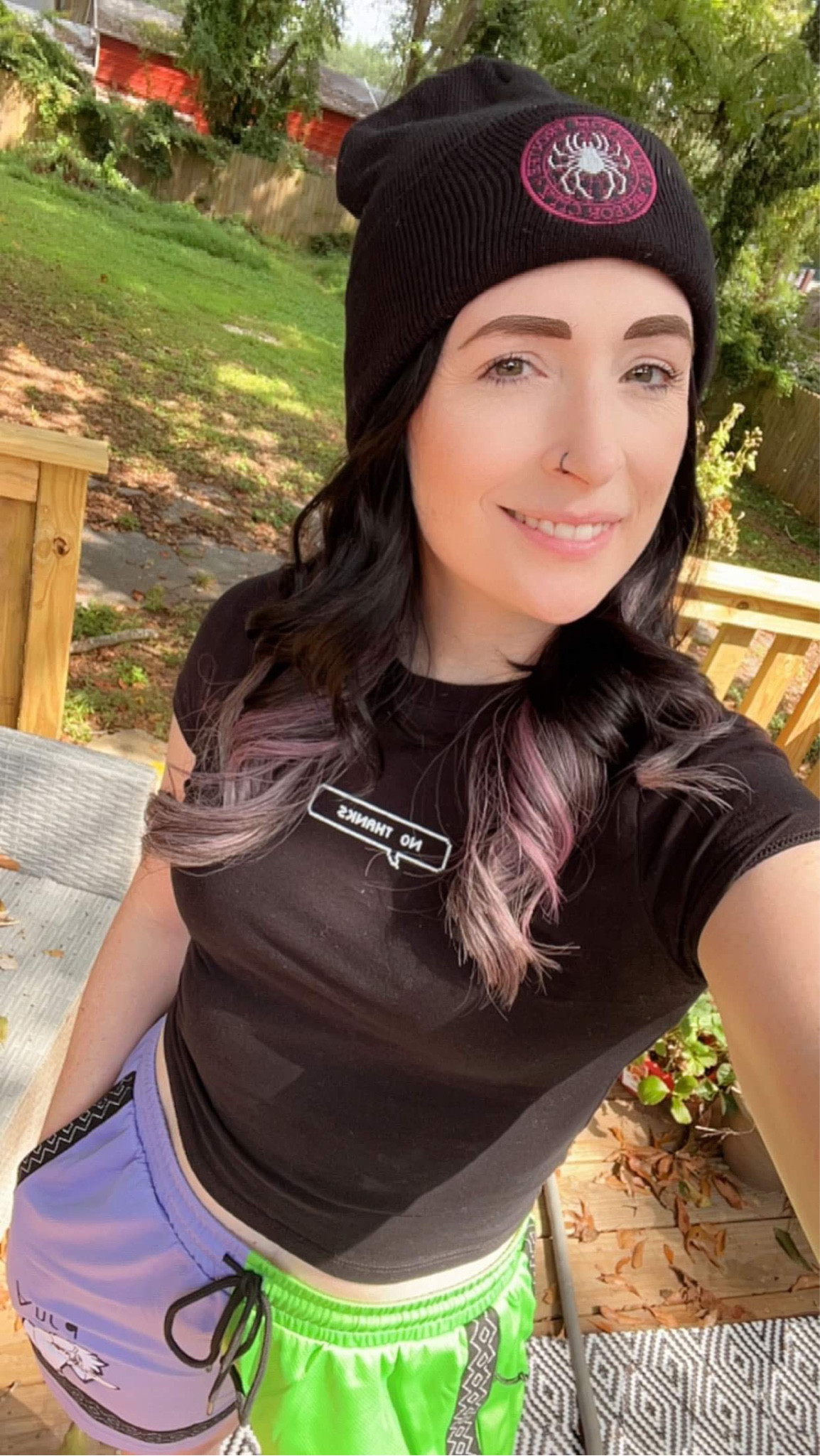 🍁 fall has arrived 🍁 well maybe! fall in georgia means you can still wear shorts, but beanie season is forever. tried the elf foundation here for the first time and loved it! 

#LTKSeasonal #LTKbeauty #LTKstyletip