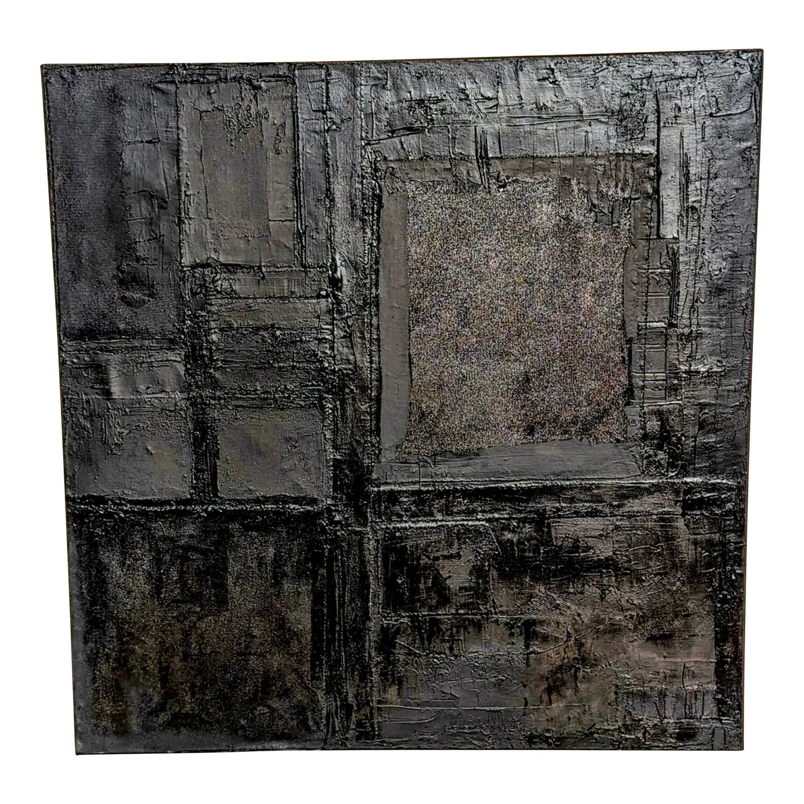 Minimalist Abstract Original Contemporary Mixed-Media Painting Kelly Caldwell | Chairish