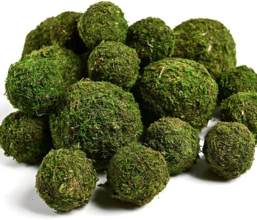 Usmola 18pcs Fake Moss Balls, 6pcs 3.2" Faux Green Balls + 12pcs 2" Artificial Moss Decorative Ba... | Amazon (US)