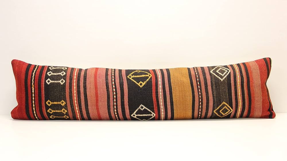 King size kilim pillow cover 12x47 inch Unique lumbar oriental Kilim pillow Bedding Oblong Cushio... | Amazon (US)