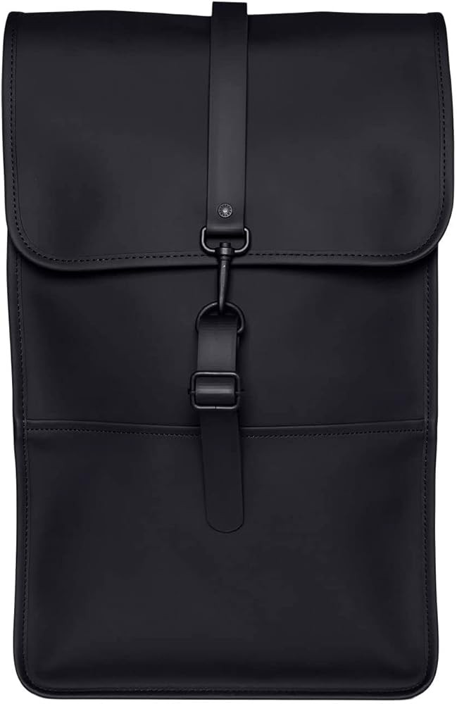 RAINS Backpack for Women and Men - Fits 15" Laptop - Water Resistant Rucksack - (Black, One Size) | Amazon (US)
