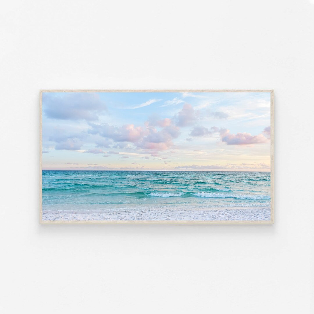 Samsung Frame TV Art, Pastel Golden Hour, Beach Fun, Instant Download, Samsung Art TV, Digital Do... | Etsy (US)