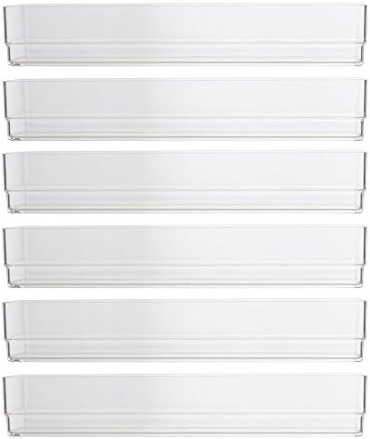 STORi SimpleSort 6-Piece Stackable Clear Drawer Organizer Set | 9" x 3" x 2" Rectangle Trays | Na... | Amazon (US)
