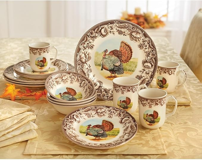 BrylaneHome 16-Piece Haydon Turkey Dinnerware - Turkey | Amazon (US)