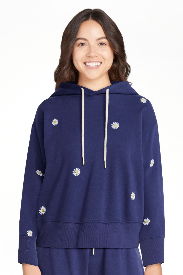 Free Assembly Women’s and Women’s Plus Cropped Embroidered Pullover Hoodie Sweatshirt, Sizes ... | Walmart (US)