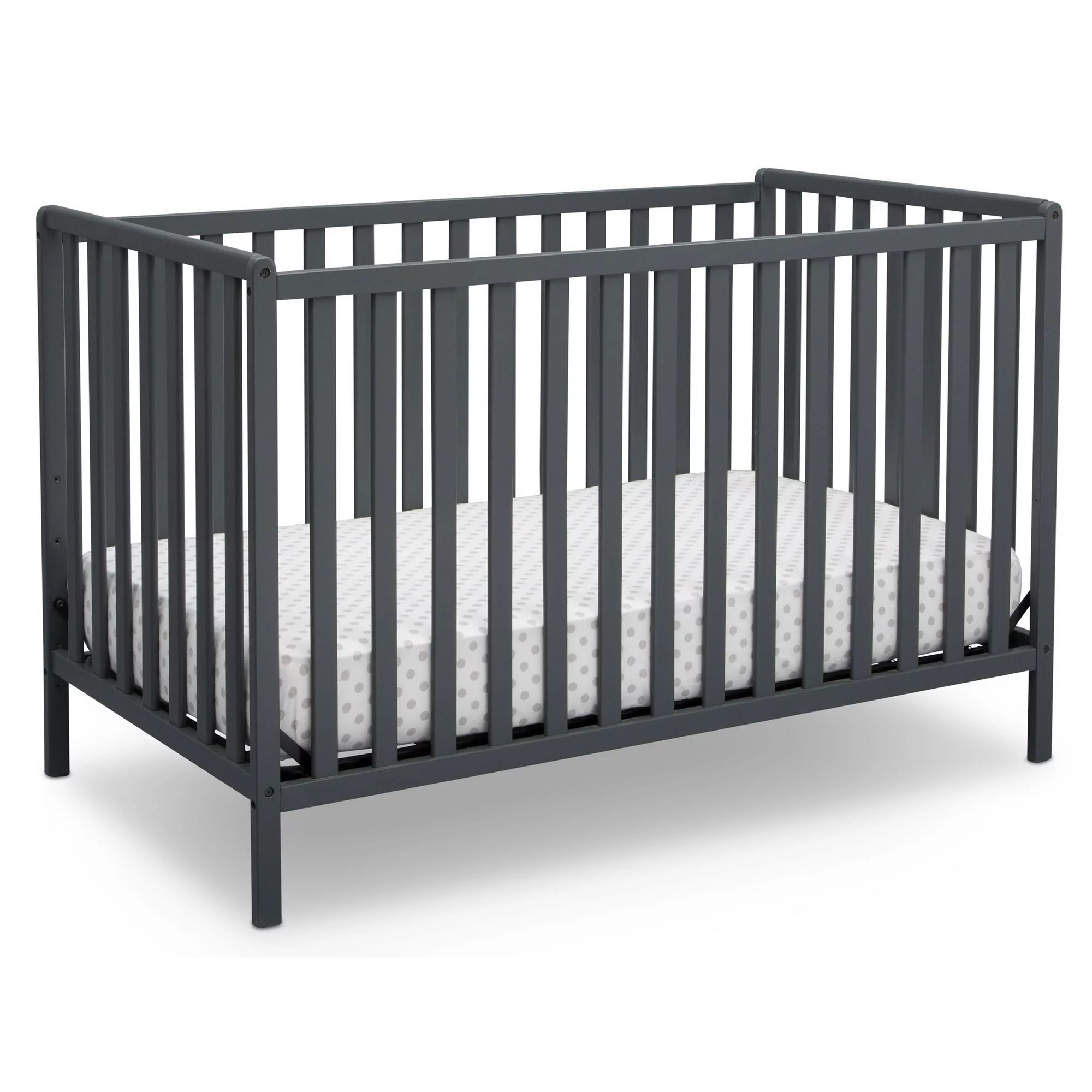 Delta Children Heartland 4-in-1 Convertible Crib, Charcoal Gray | Walmart (US)