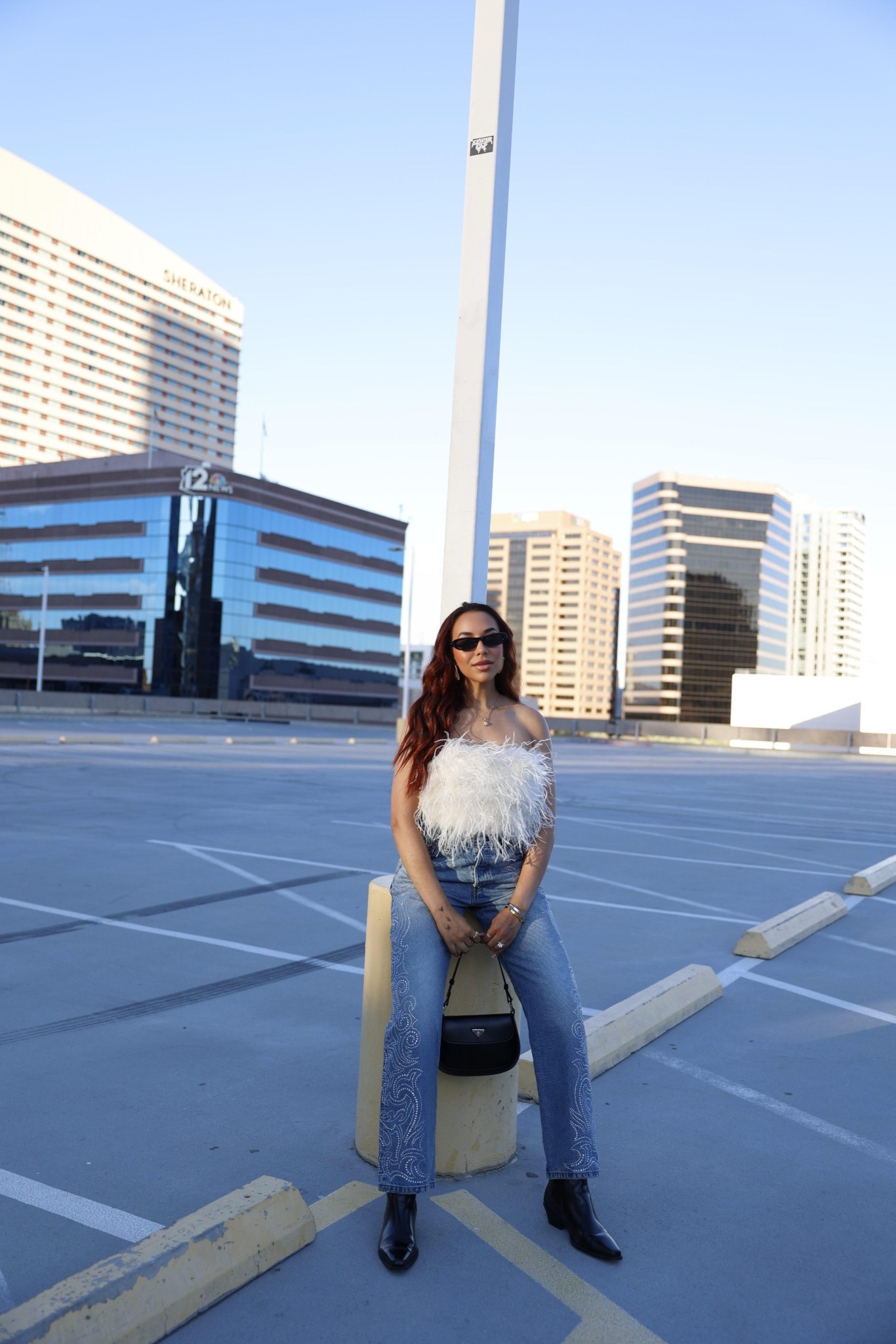 Easy chic outfit idea! #datenight #feathertop #diamondjeans 

#LTKValentine #LTKootd #LTKBeauty