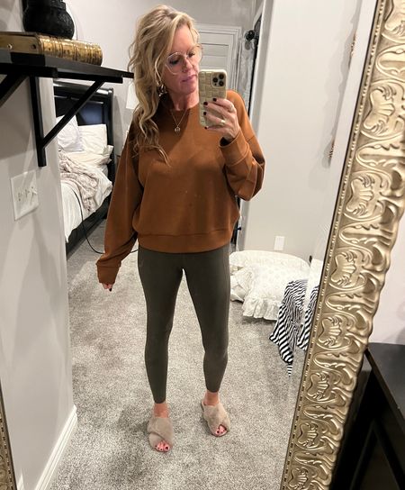 Outfit of the day!
Fall causal outfit
Spanx air essentials crew neck 

SAVE 10% off all Spanx with my CODE: DEARDARCYXSPANX
Great free shipping and returns too

Pine & co leggings 
Cross fuzzy slippers
Amazon designer dupe earring $12-14



#LTKfitness #LTKstyletip