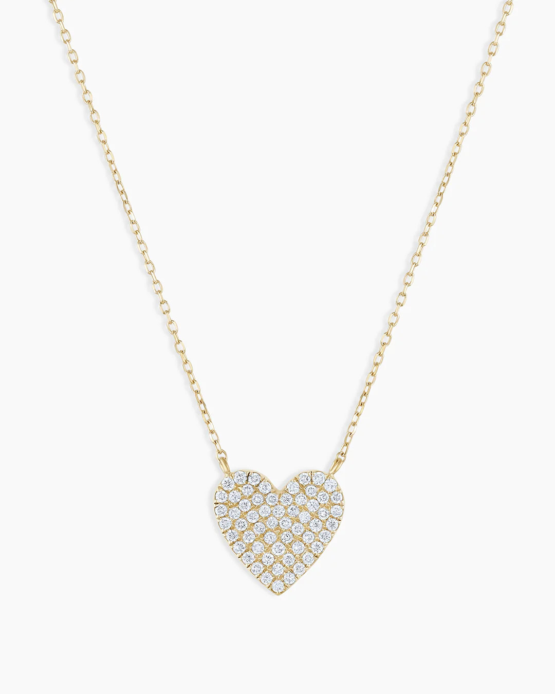 14K Diamond Pavé Heart Necklace | gorjana