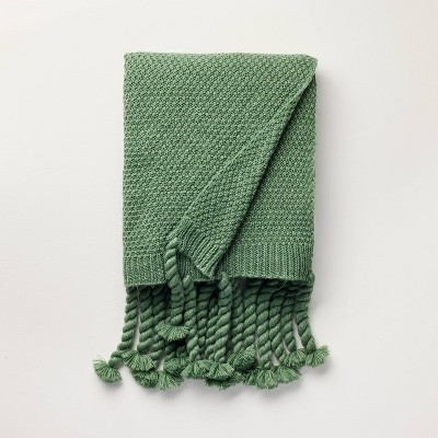 Knit Throw Blanket Green - Hearth & Hand™ with Magnolia | Target