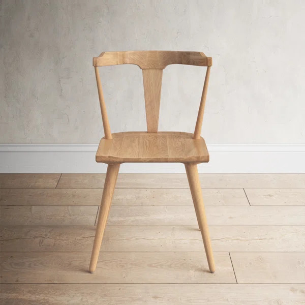 Agata Solid Wood Side Chair in Black | Wayfair North America