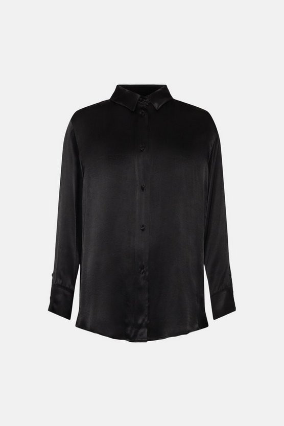 Satin Oversize Shirt | Warehouse UK & IE