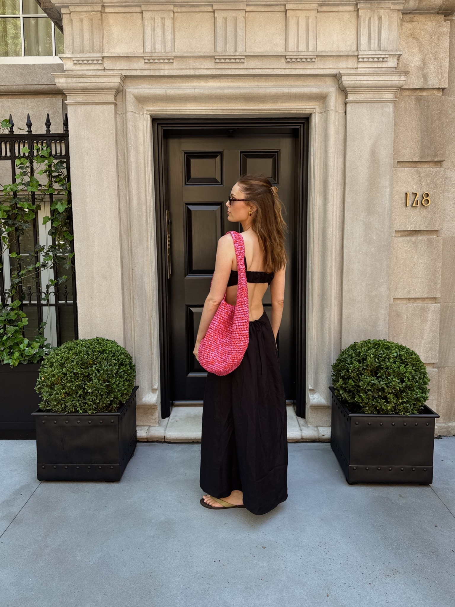 Black linen backless dress - perfect for summer! I’m wearing an XS 

#LTKSummerEdit