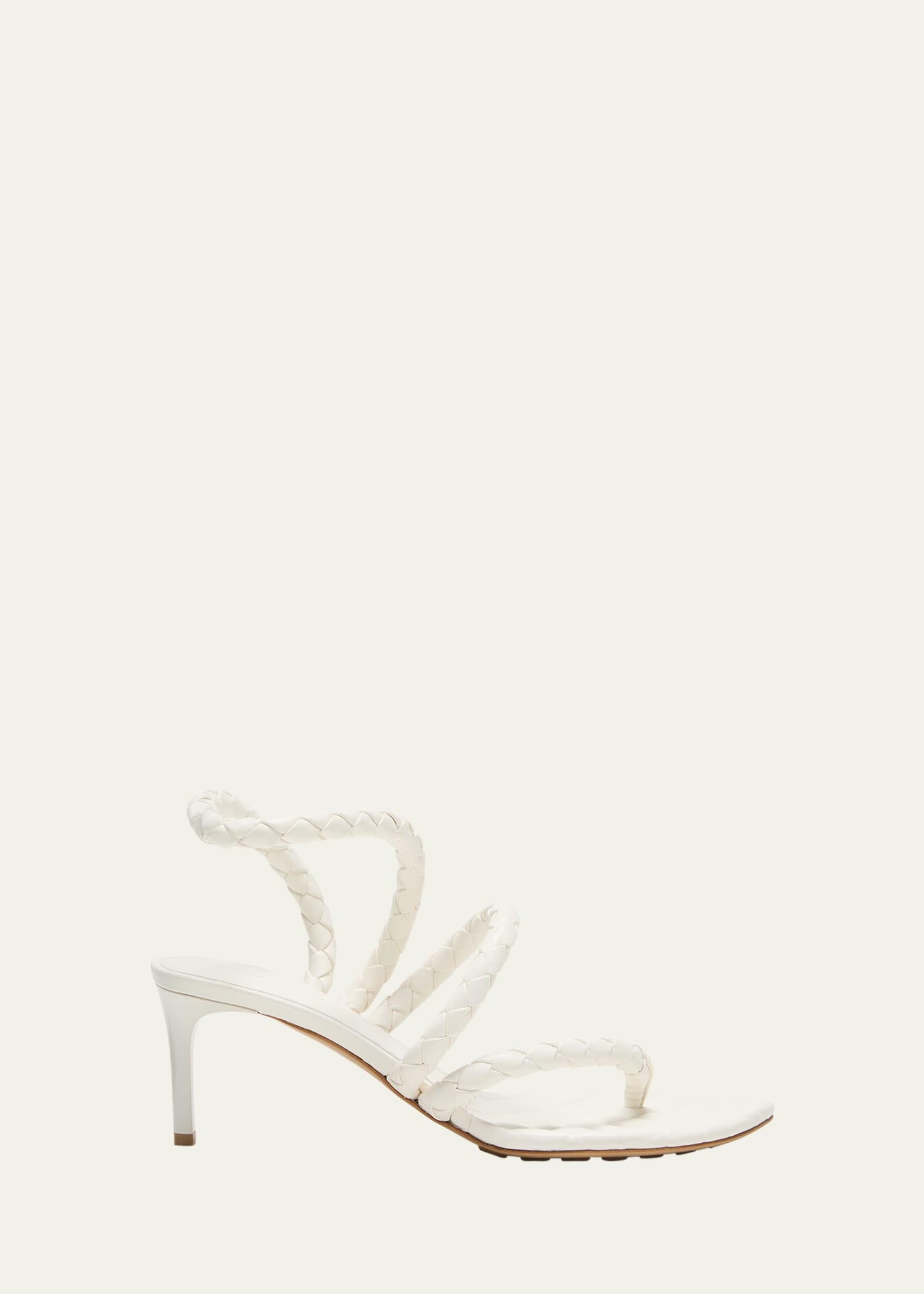 Bottega Veneta Leaf Braided Leather Stiletto Sandals | Bergdorf Goodman