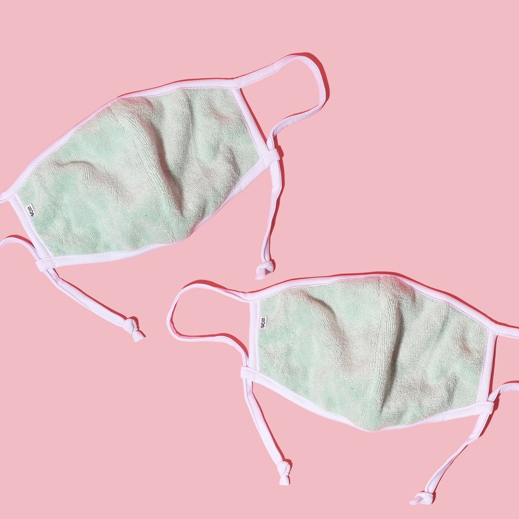 Terry Face Mask Set of 2 in Sea Glass | Stoney Clover Lane