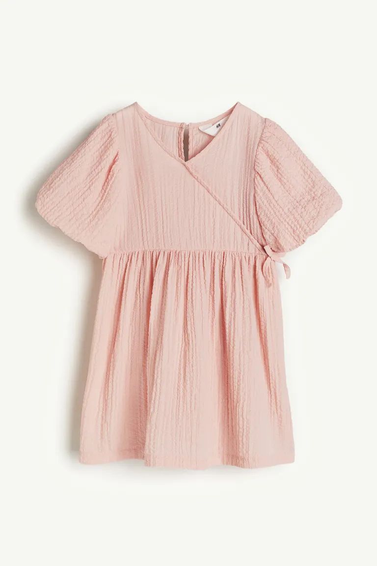 Puff-sleeved Dress - Pink - Kids | H&M US | H&M (US + CA)