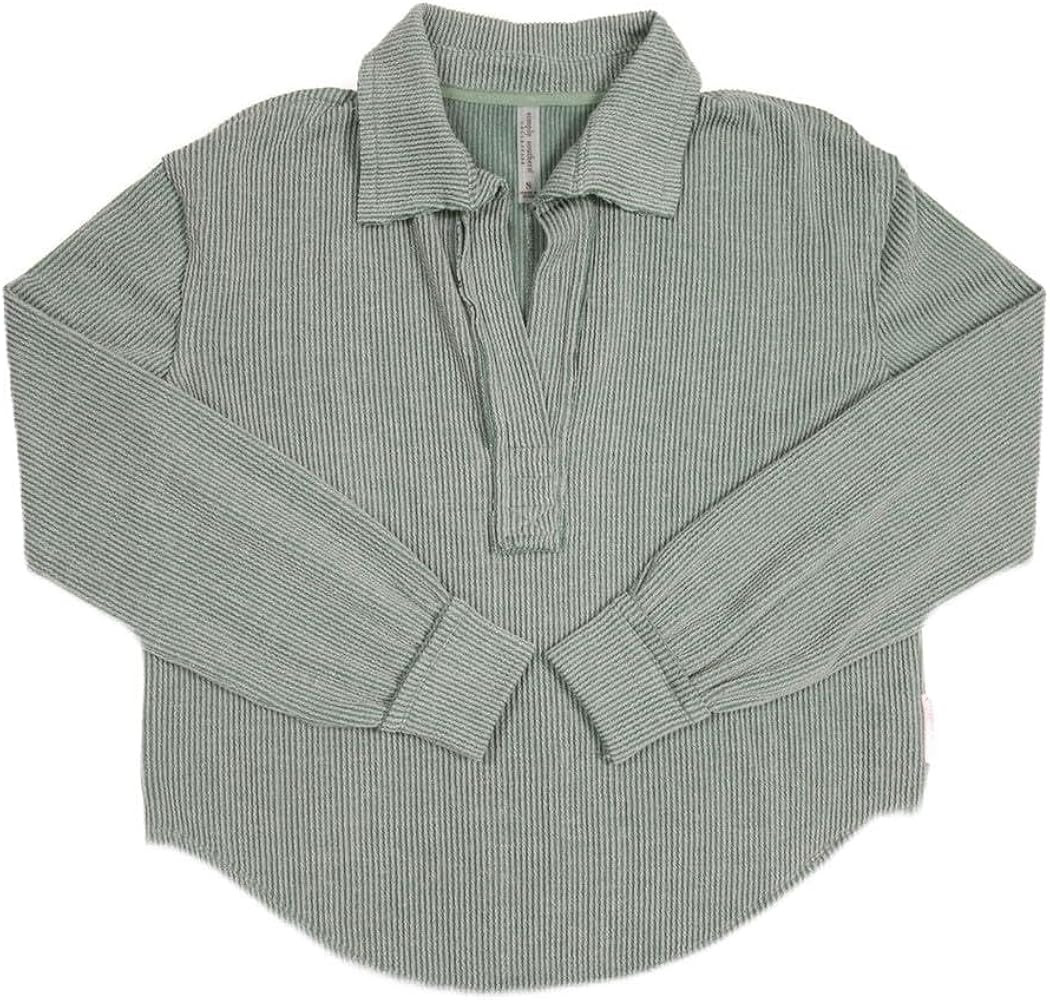 Simply Southern Knit Collared Long Sleeve Pullover | Amazon (US)