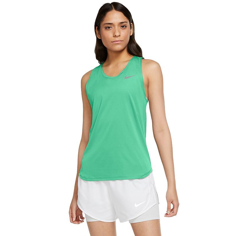 Women's Nike Essential Running Tank, Size: Large, Green | Kohl's