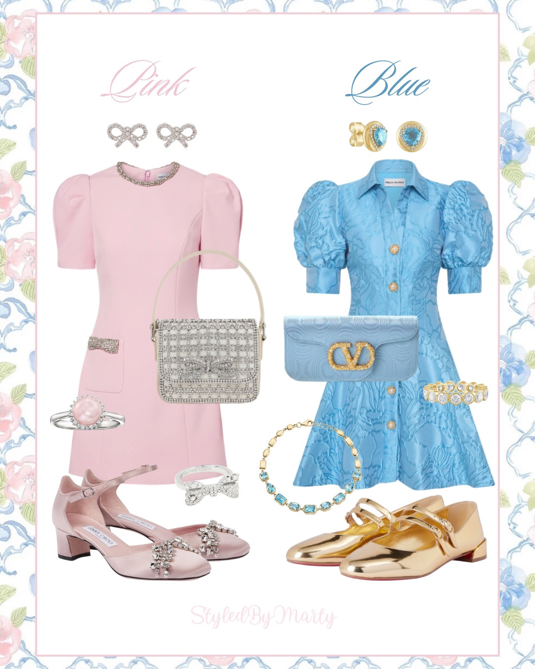 Pink Or Blue? - Outfits Inspo🎀🩵

Pink outfit, pink dress, pink party dress, blue dress, light blue dress, feminine fashion, romantic style, party outfit, holiday party outfit, Bridgerton style, Bridgerton inspired, girly style, girly fashion, pink shoes, pink pumps, clutch bag, 

#LTKStyleTip #LTKHoliday #LTKSeasonal