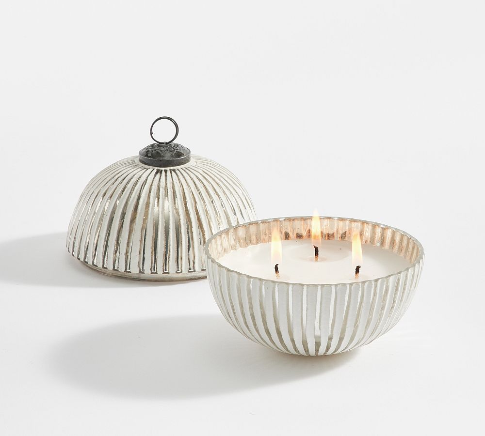 Ornament Shaped Scented Candles - Winter Spruce | Pottery Barn (US)