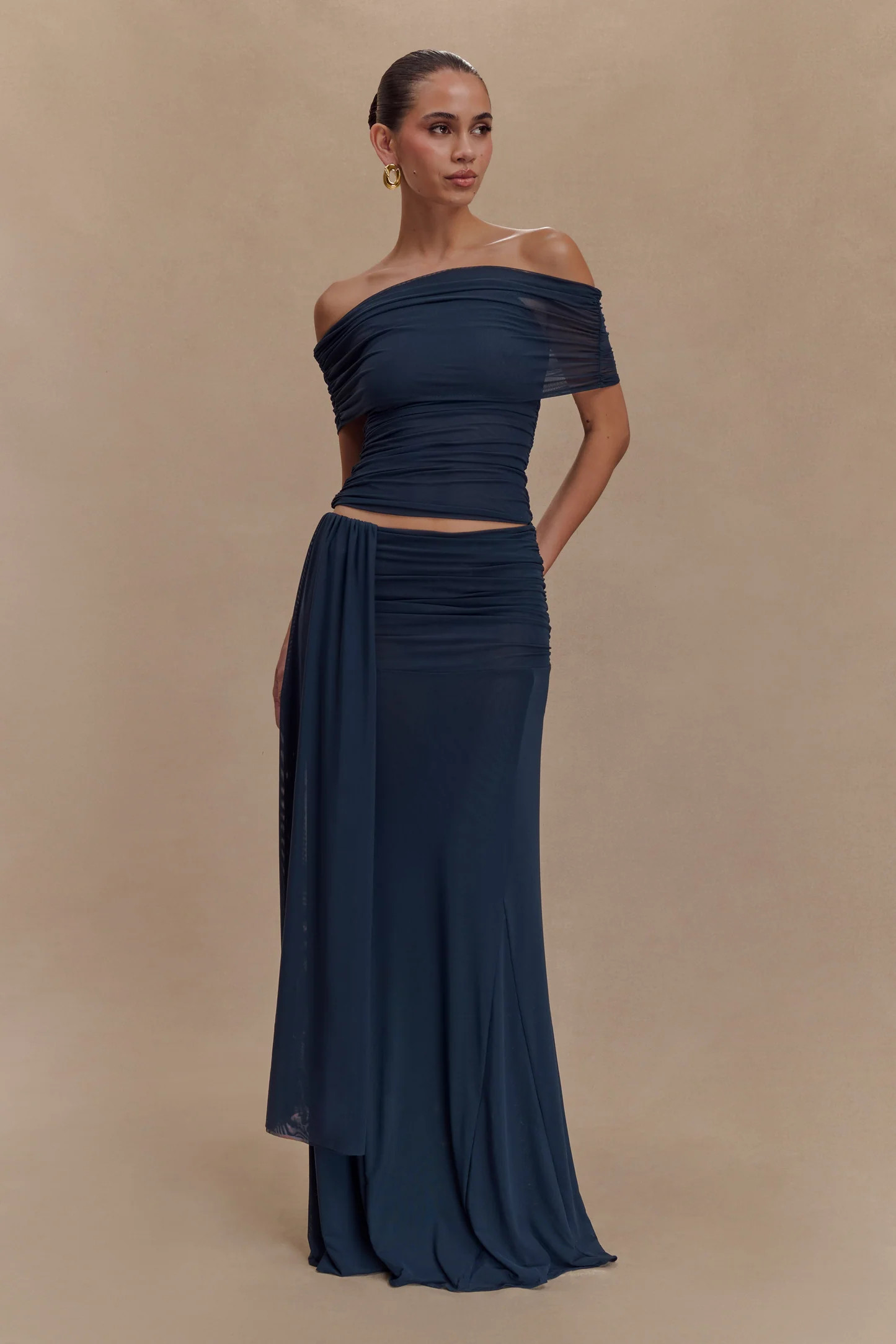 Arna Mesh Maxi Skirt - Midnight Blue | Meshki (APAC)