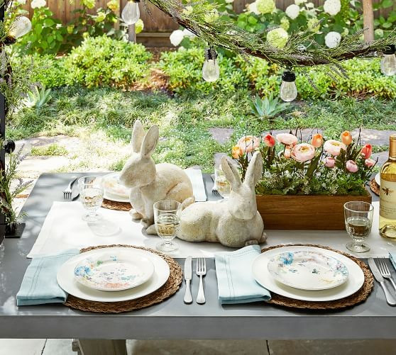 Stone Easter Bunny Sculptures | Pottery Barn (US)